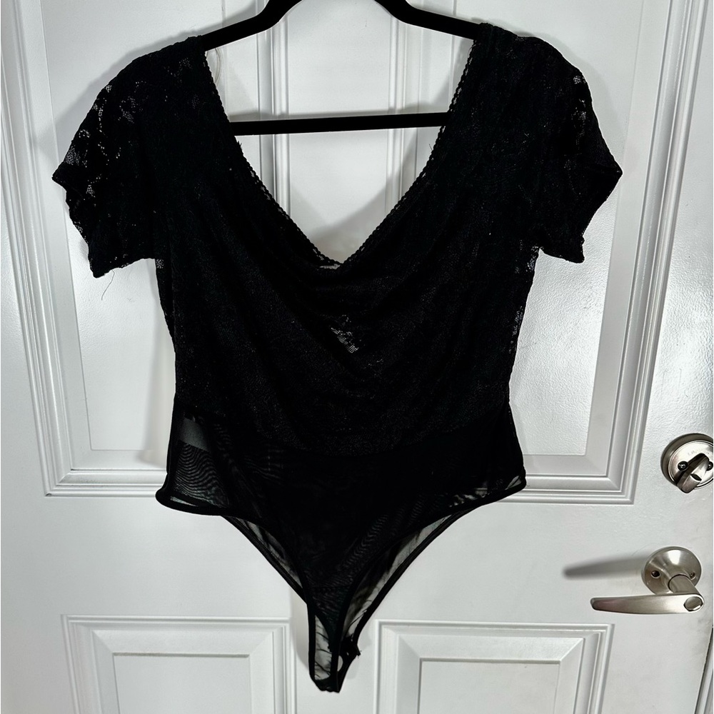 Black lace bodysuit